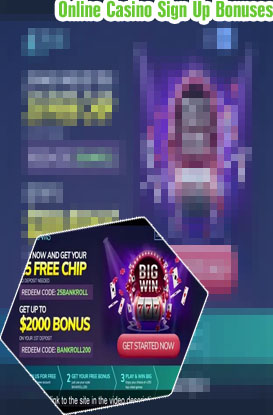 Casino sign up bonus